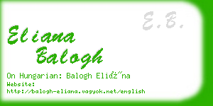 eliana balogh business card